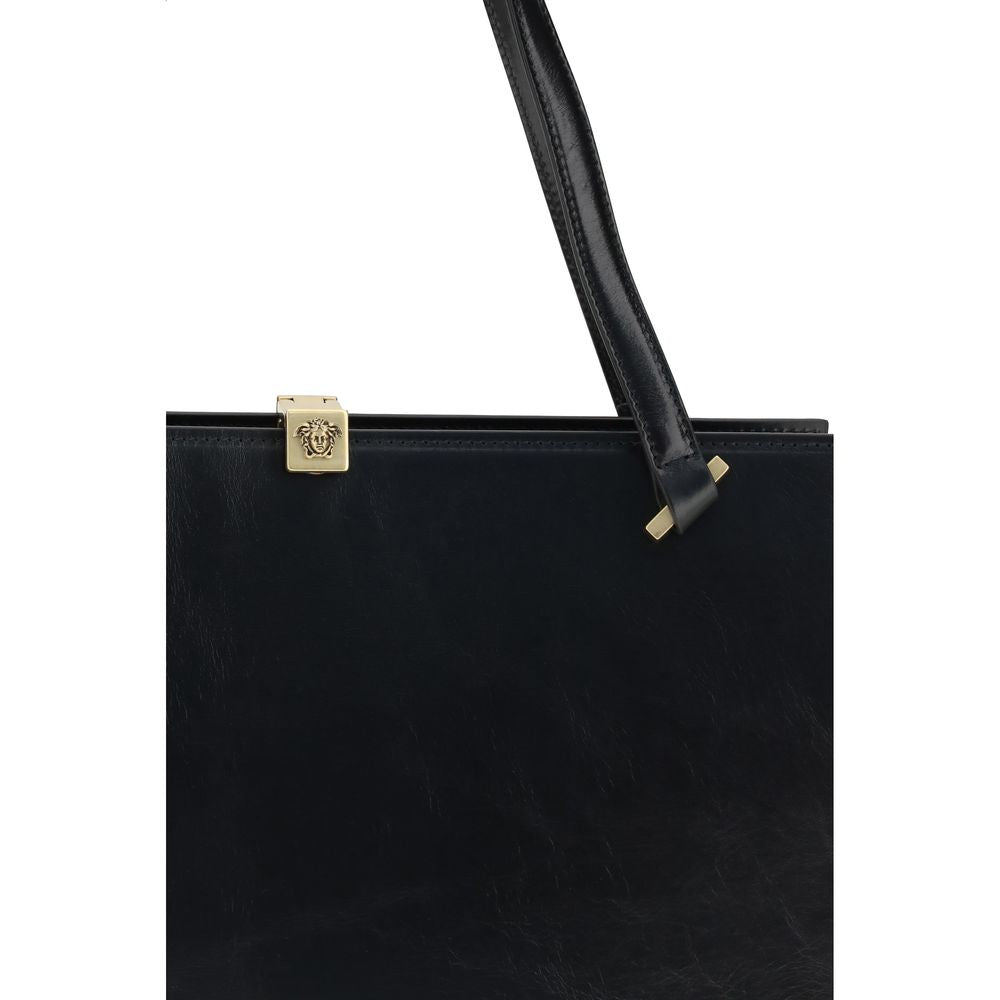 Versace Black Calf Leather Bos Taurus Shoulder Bag Versace Xosier