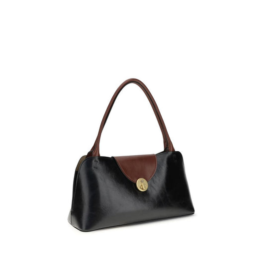 Versace Black Calf Leather Bos Taurus Shoulder Bag Versace Xosier