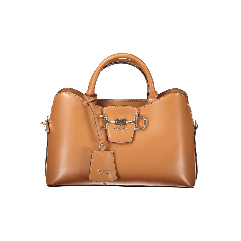 Guess Jeans Braune Polyurethan Damenhandtasche