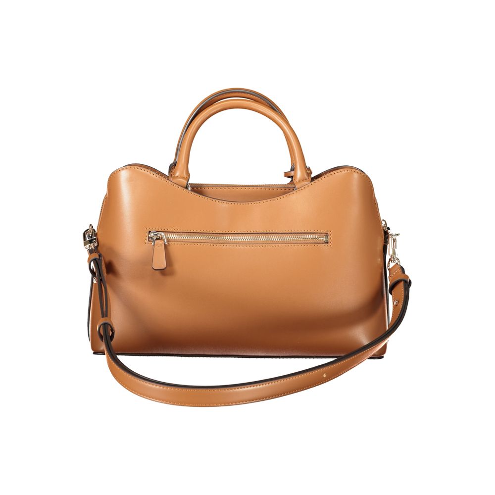Guess Jeans Braune Polyurethan Damenhandtasche
