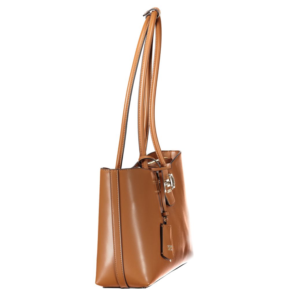 Guess Jeans Braune Polyurethan Damenhandtasche