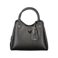 Black Polyurethane Women Handbag