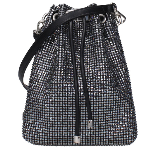 Black Satin Crossbody Bag