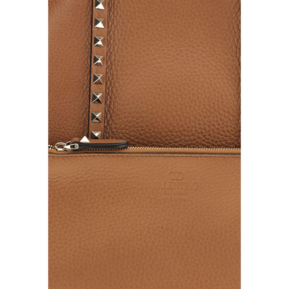 Valentino Garavani Brown Calf Leather Bos Taurus Shoulder Bag Valentino Garavani Xosier