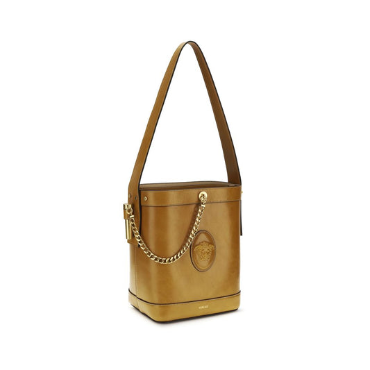 Versace Brown Calf Leather Bos Taurus Backet Bag Versace Xosier