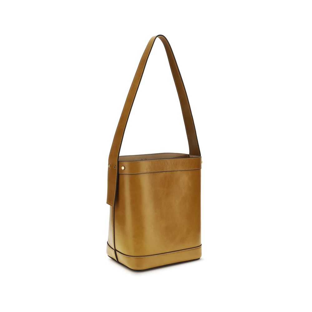 Versace Brown Calf Leather Bos Taurus Backet Bag Versace Xosier