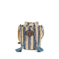 Valentino Garavani Blue Raffia Backet Bag Valentino Garavani Xosier
