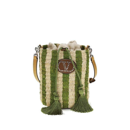 Valentino Garavani Bicolor Raffia Backet Bag Valentino Garavani Xosier