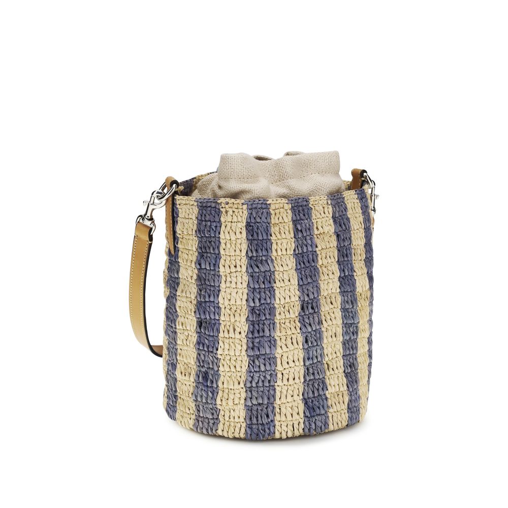 Valentino Garavani Blue Raffia Backet Bag Valentino Garavani Xosier