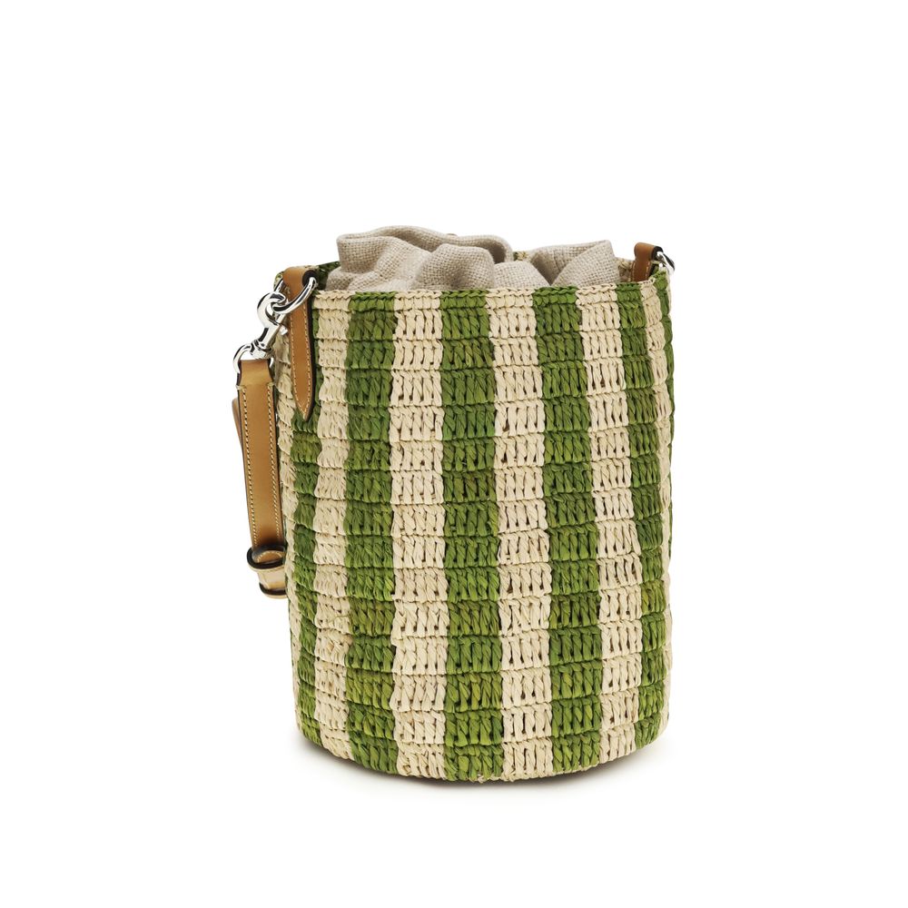 Valentino Garavani Bicolor Raffia Backet Bag Valentino Garavani Xosier