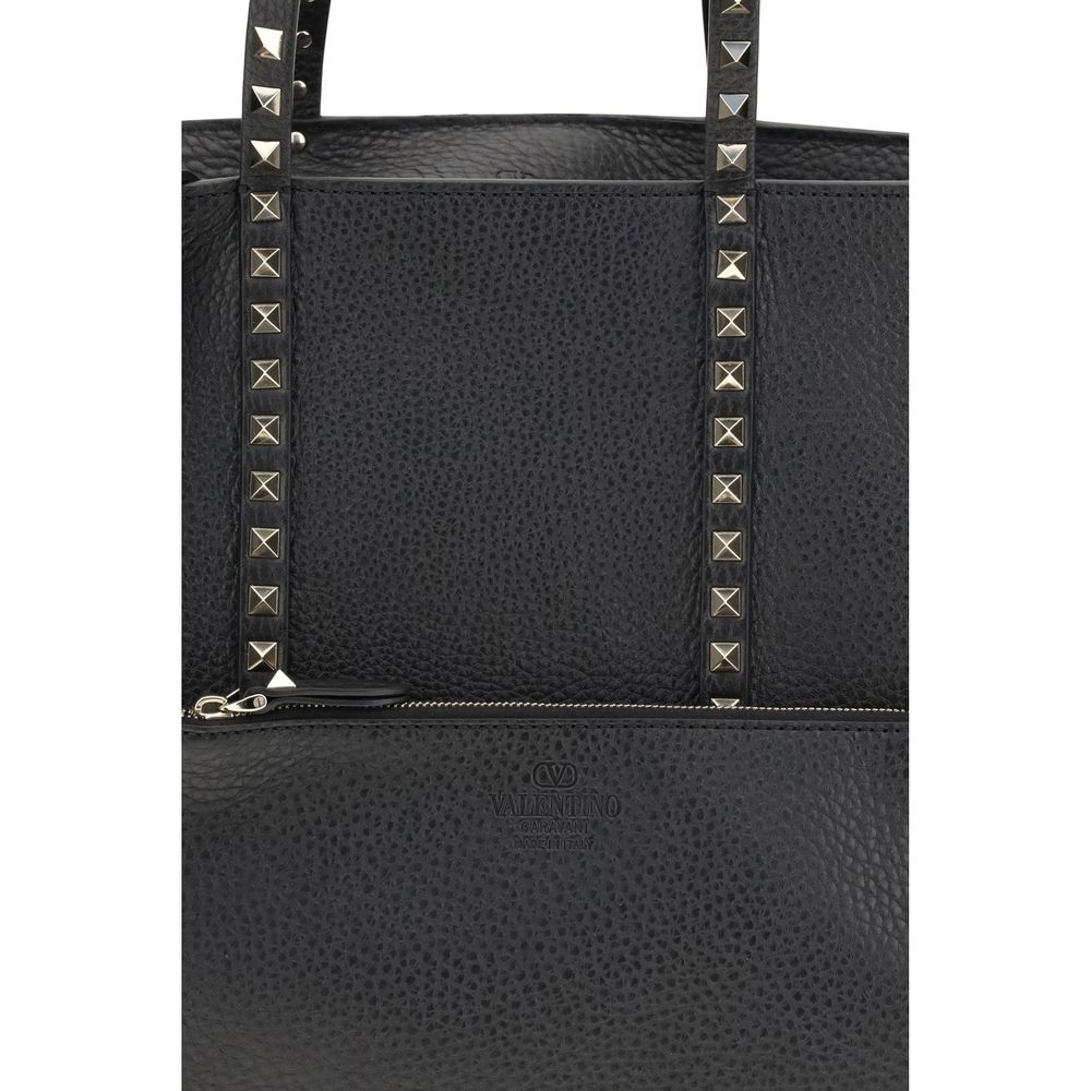 Valentino Garavani Black Calf Leather Bos Taurus Shoulder Bag Valentino Garavani Xosier