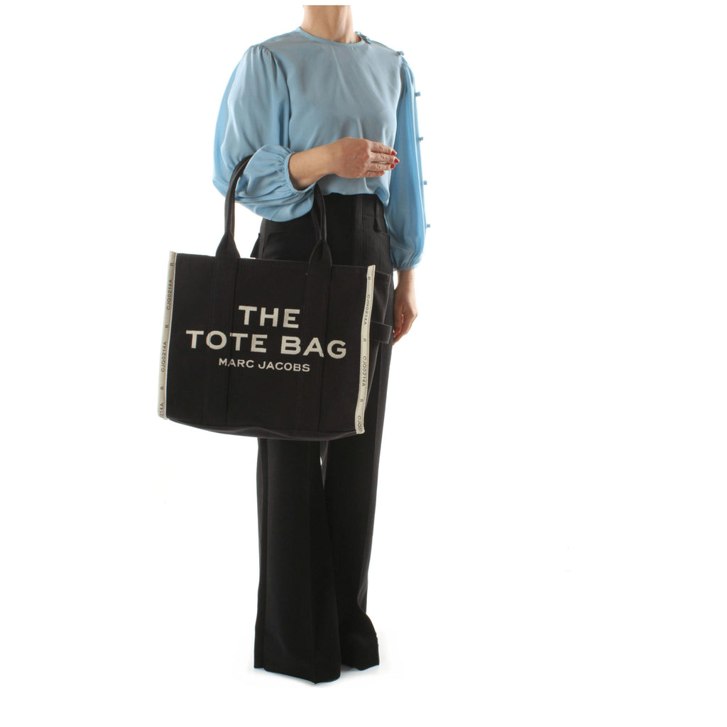 Marc Jacobs Schultertasche aus schwarzem Stoff