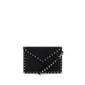 Valentino Garavani Black Calf Leather Bos Taurus Clutch Bag Valentino Garavani Xosier