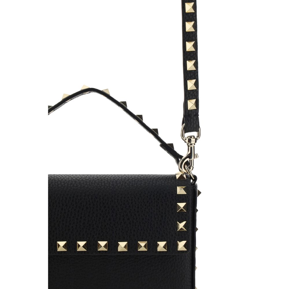 Valentino Garavani Black Calf Leather Bos Taurus Shoulder Bag Valentino Garavani Xosier