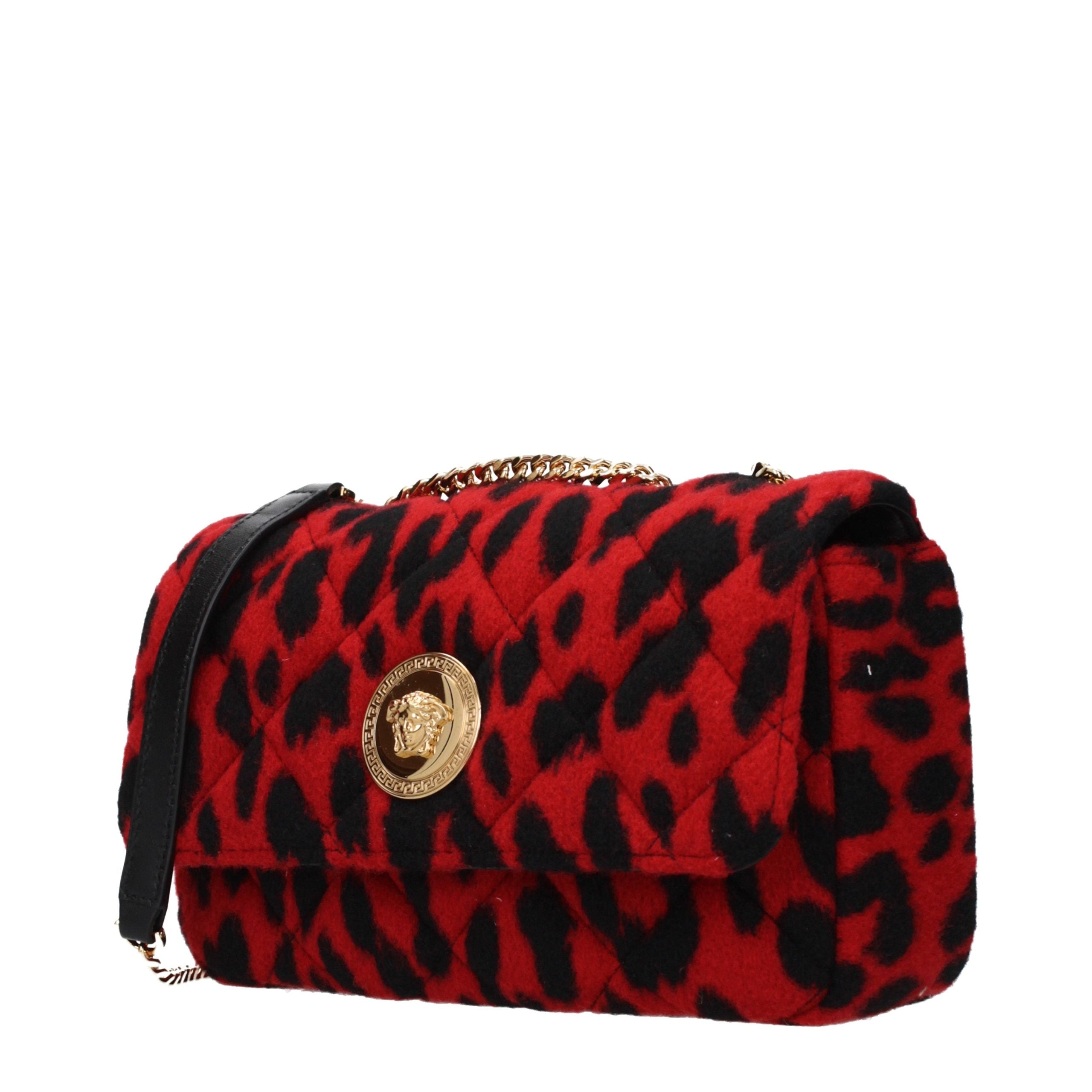 Versace Red Wool Shoulder Bag Versace Xosier