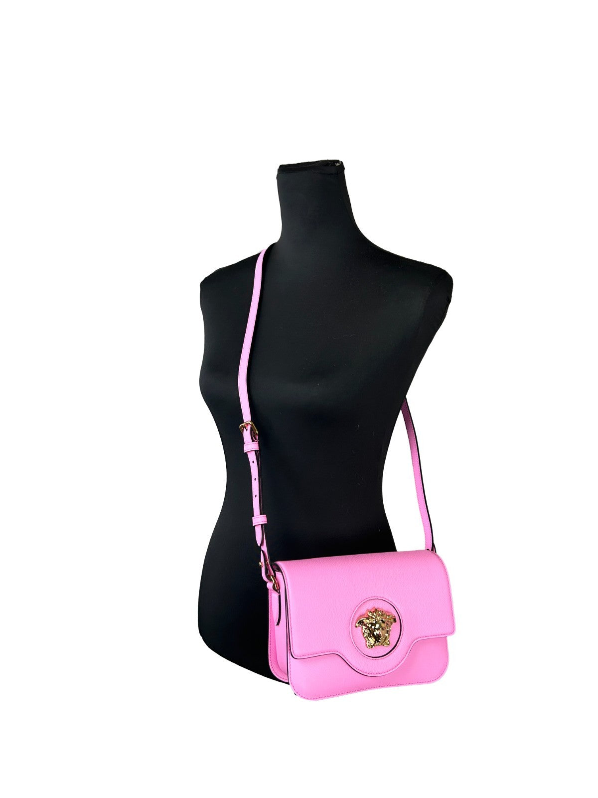 Versace La Medusa Pink Leather Shoulder Crossbody Bag Purse Versace Xosier