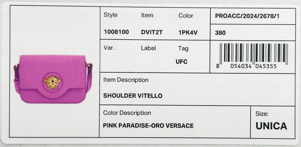 Versace La Medusa Pink Leather Shoulder Crossbody Bag Purse Versace Xosier