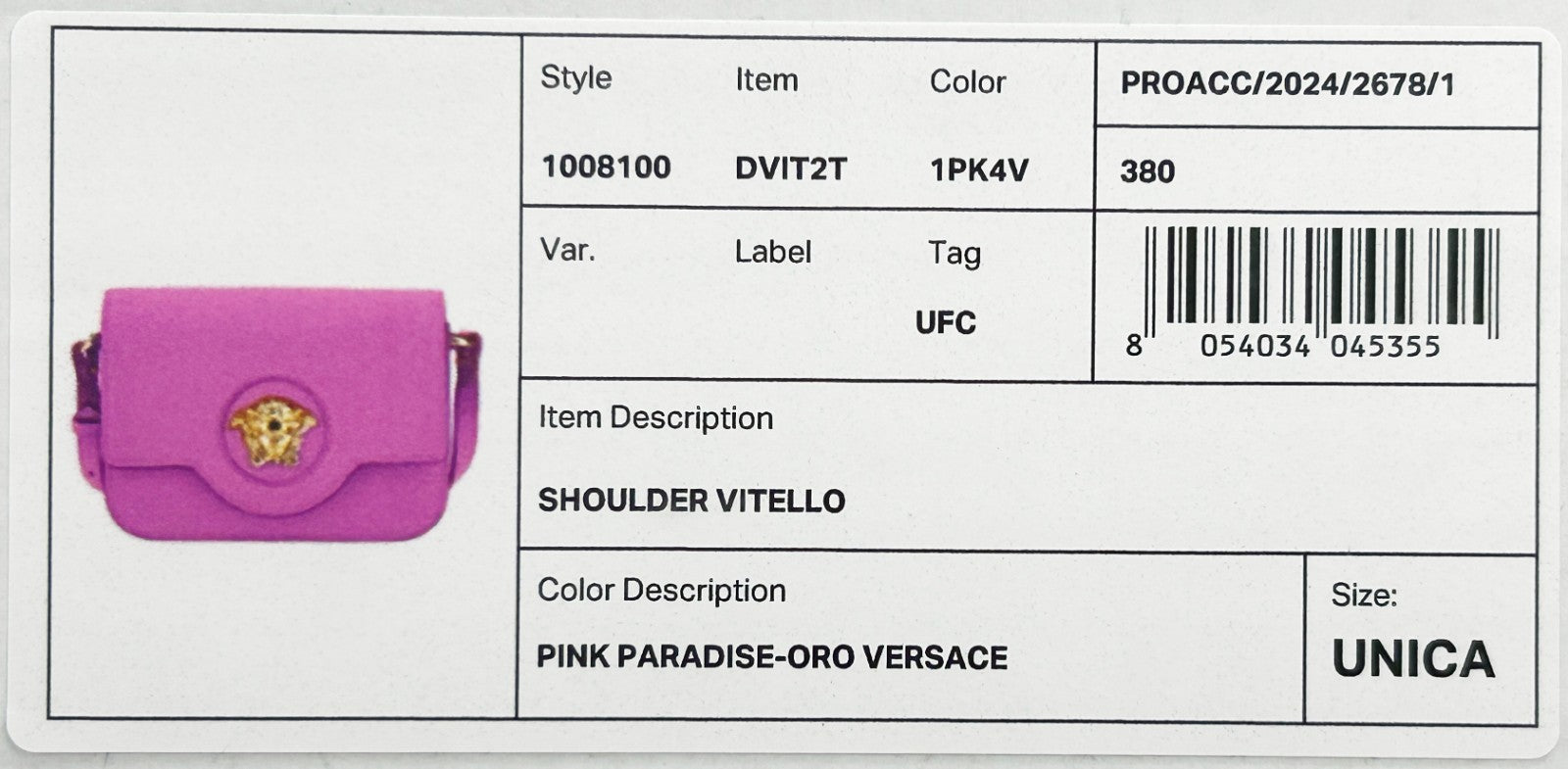 Versace La Medusa Pink Leather Shoulder Crossbody Bag Purse Versace Xosier