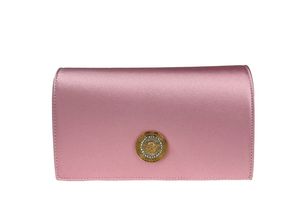 Versace Medusa Crystal Satin Mini Chain Crossbody Bag Purse Versace Xosier