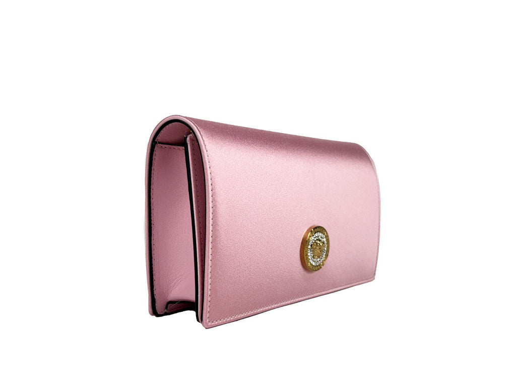 Versace Medusa Crystal Satin Mini Chain Crossbody Bag Purse Versace Xosier