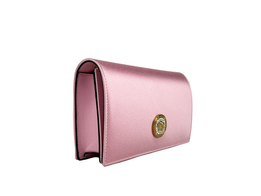 Versace Medusa Crystal Satin Mini Chain Crossbody Bag Purse Versace Xosier