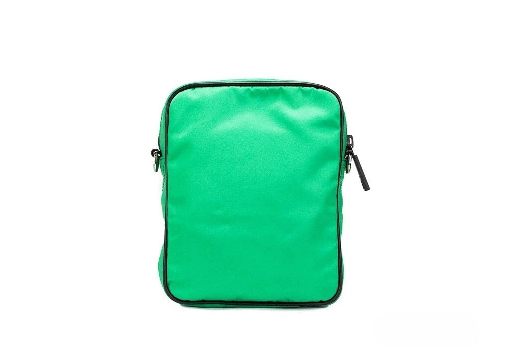 Versace Small Bright Green Nylon Fabric Medusa Crossbody Messenger Bag Purse Versace Xosier
