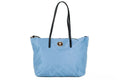 Versace Portuna Medusa Medium Cornflower Blue Nylon Leather Tote Bag Purse Versace Xosier