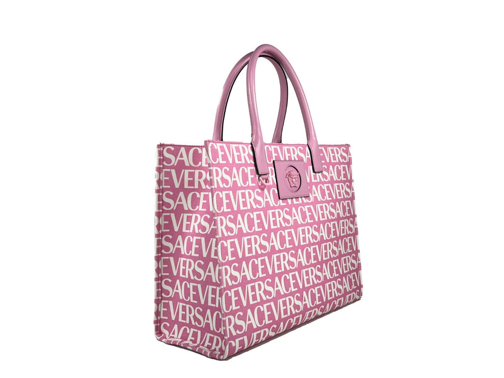 Versace Medusa Large Canvas Large Tote Bag Baby Pink Versace Xosier