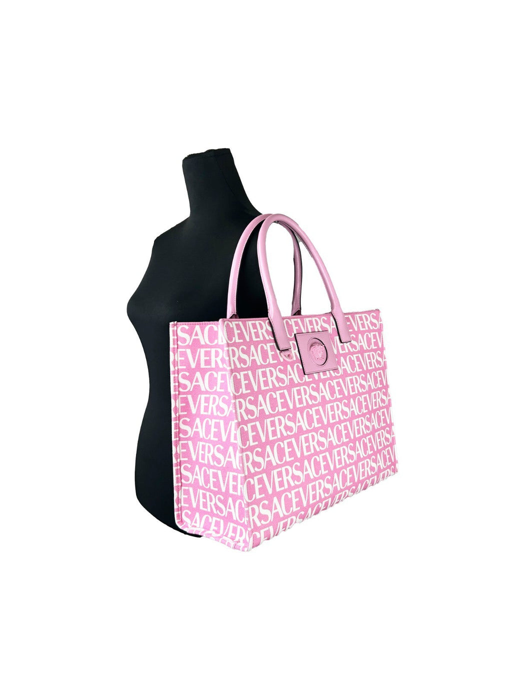 Versace Medusa Large Canvas Large Tote Bag Baby Pink Versace Xosier