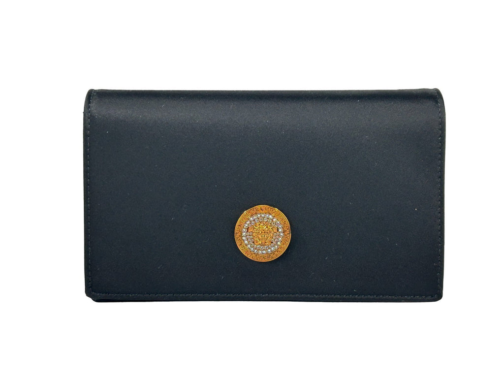 Versace Mini Chain Black Crossbody Wallet Bag Versace Xosier