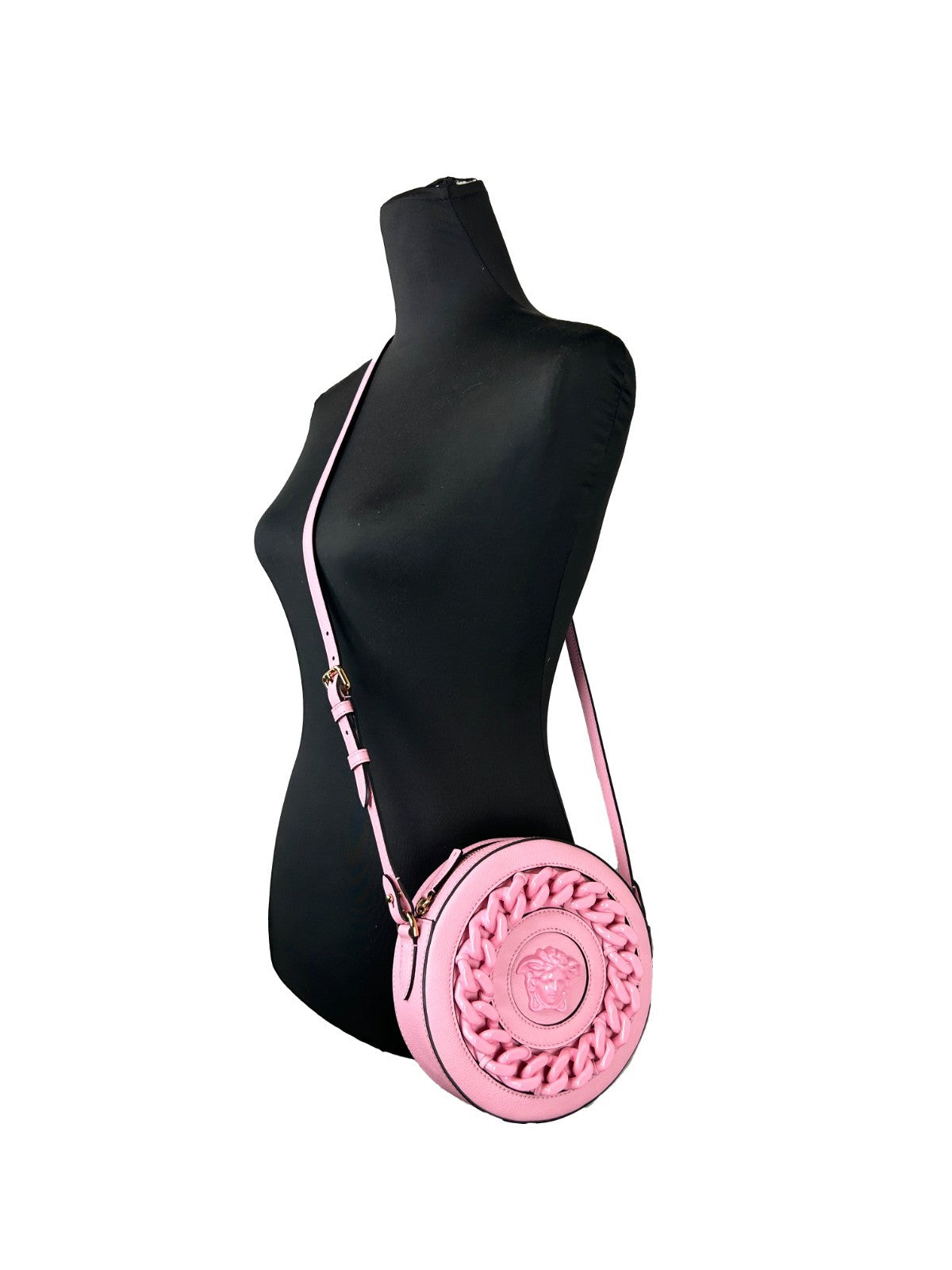 Versace Round Disco Leather Camera Case Crossbody Bag Versace Xosier