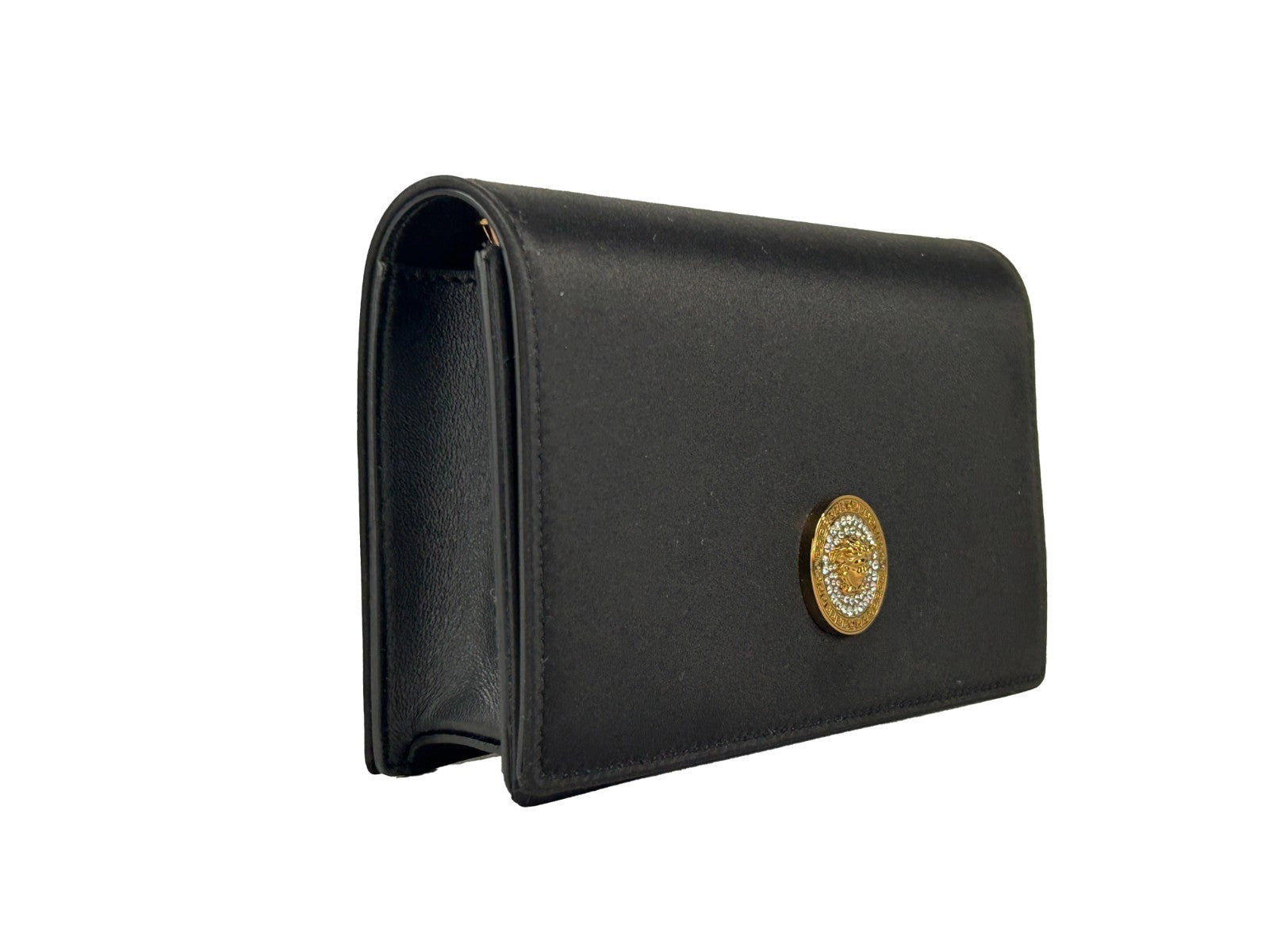 Versace Mini Chain Black Crossbody Wallet Bag Versace Xosier