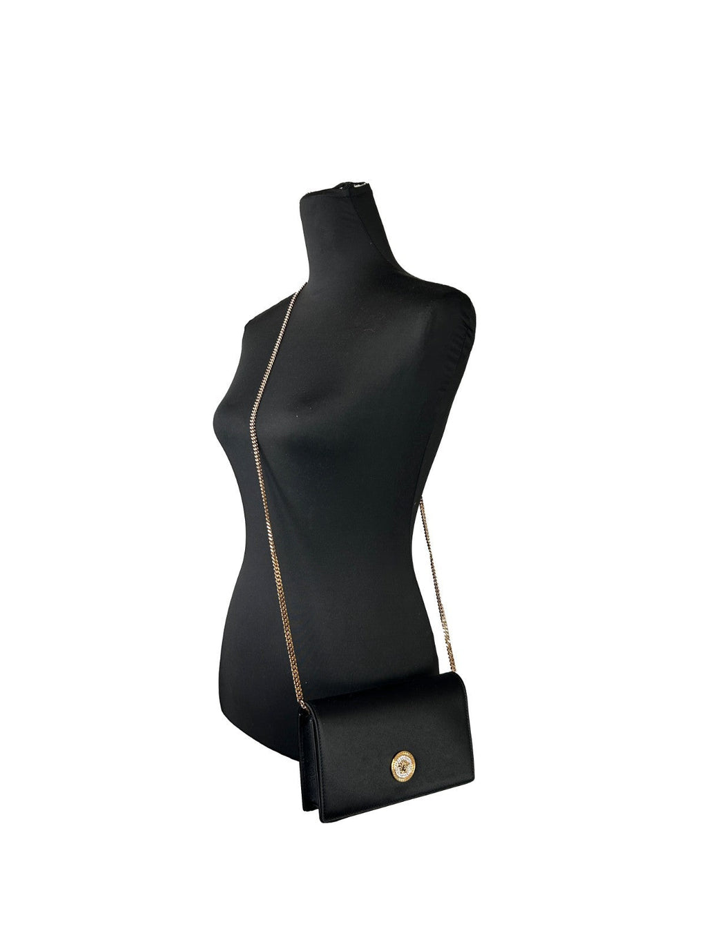 Versace Mini Chain Black Crossbody Wallet Bag Versace Xosier