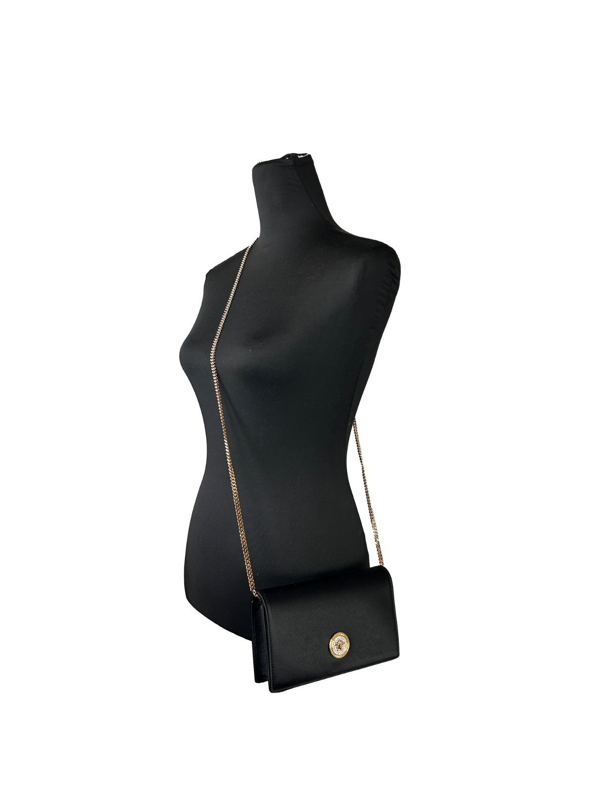 Versace Mini Chain Black Crossbody Wallet Bag Versace Xosier