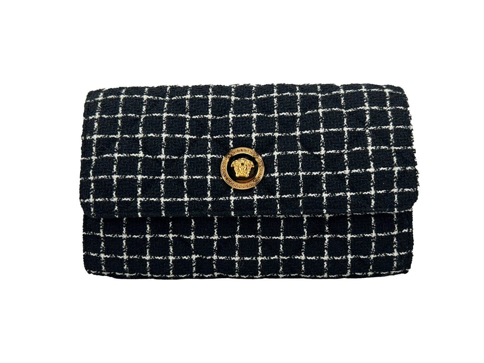 Versace Wallet On A Chain Fabric Black Crossbody Bag Versace Xosier