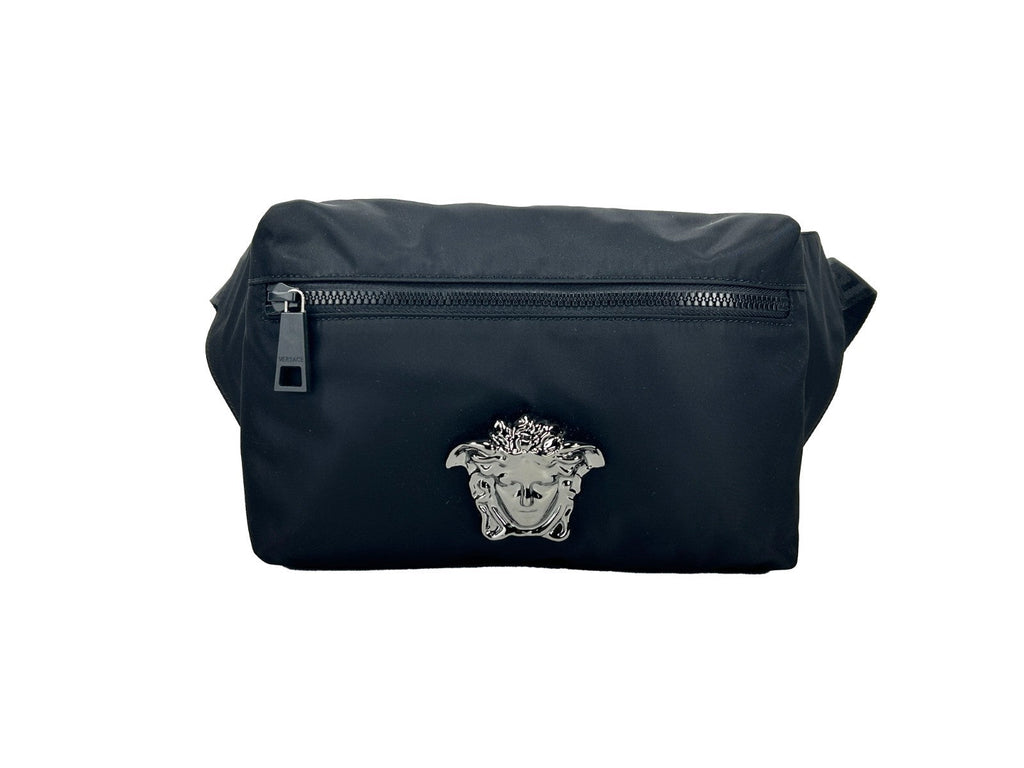 Versace Medusa Black Nylon Belt Bag Waist Fanny Pack Purse Versace Xosier