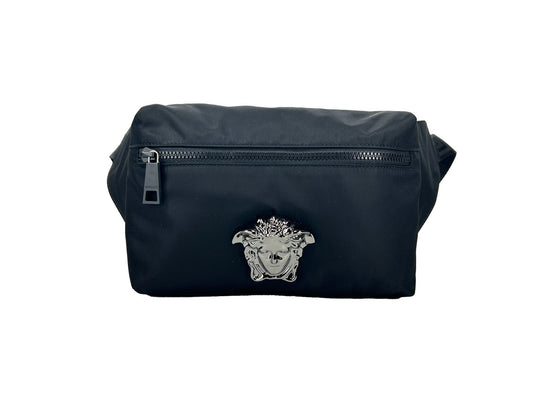 Versace Medusa Black Nylon Belt Bag Waist Fanny Pack Purse Versace Xosier