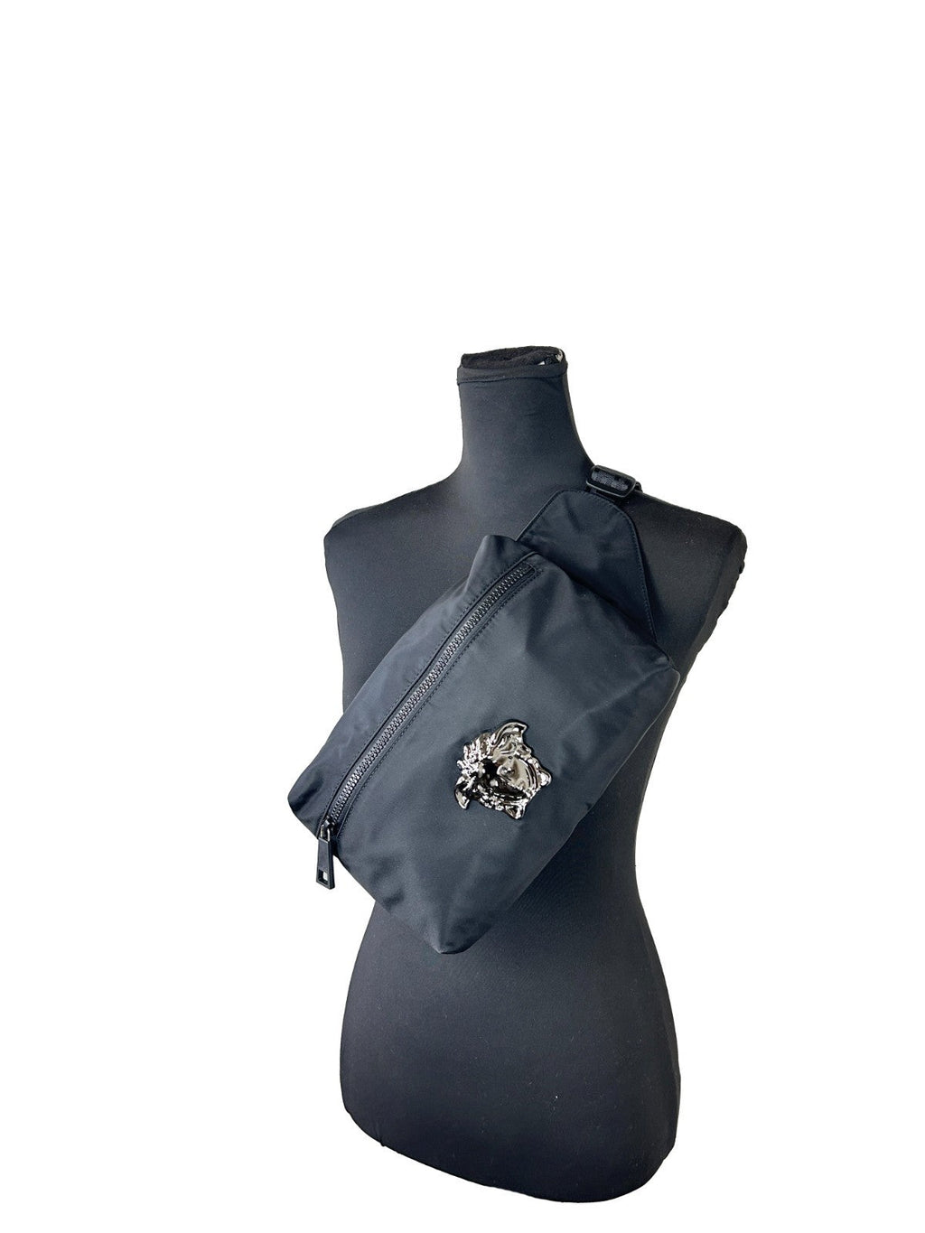 Versace Medusa Black Nylon Belt Bag Waist Fanny Pack Purse Versace Xosier