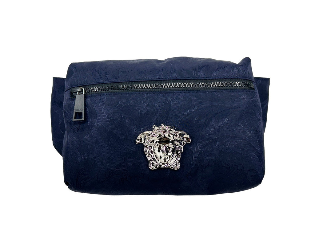 Versace Medusa Navy Nylon Belt Bag Waist Fanny Pack Purse Versace Xosier
