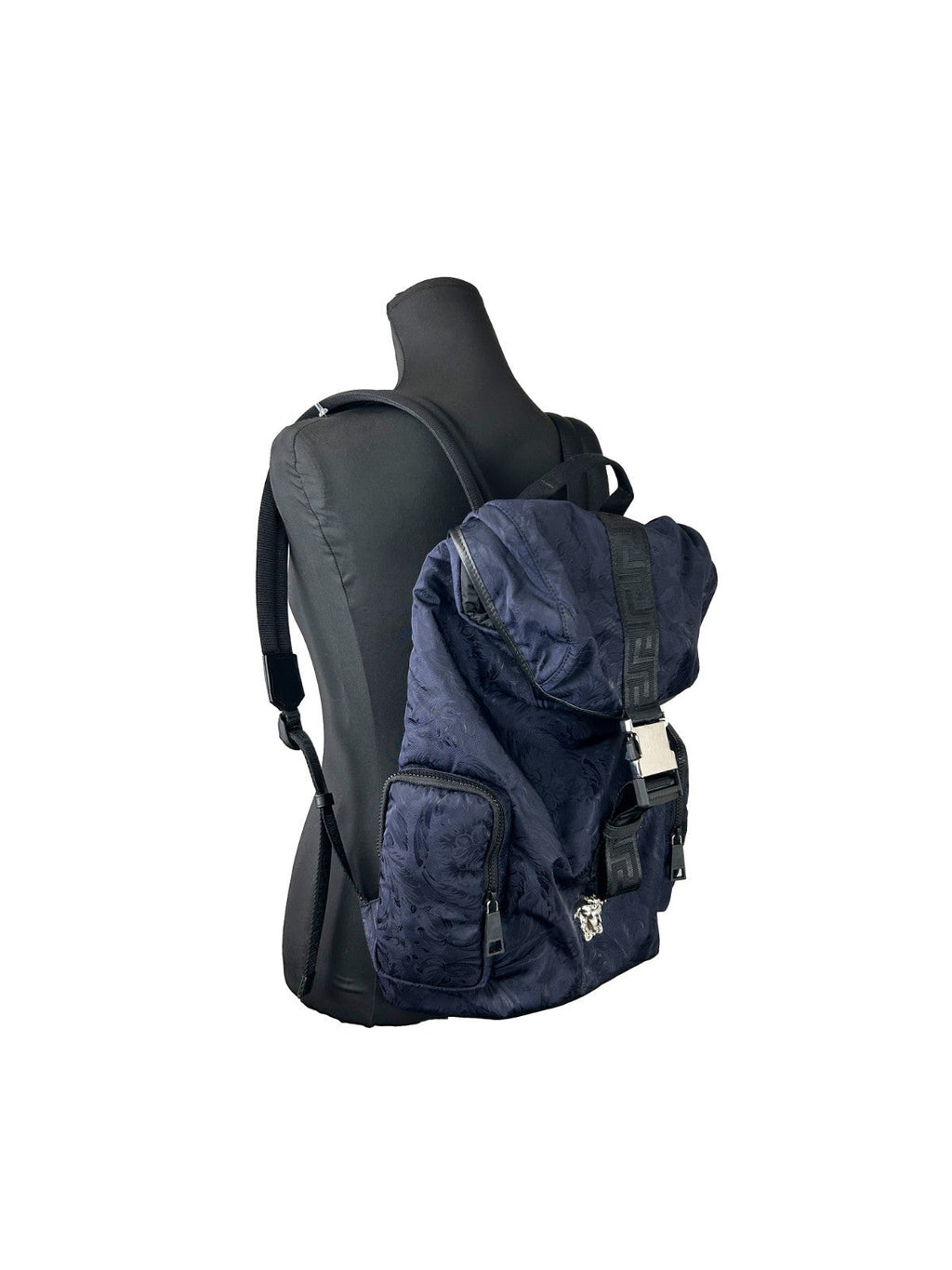 Versace Medusa Nylon Buckle Drawstring Backpack Bag Versace Xosier