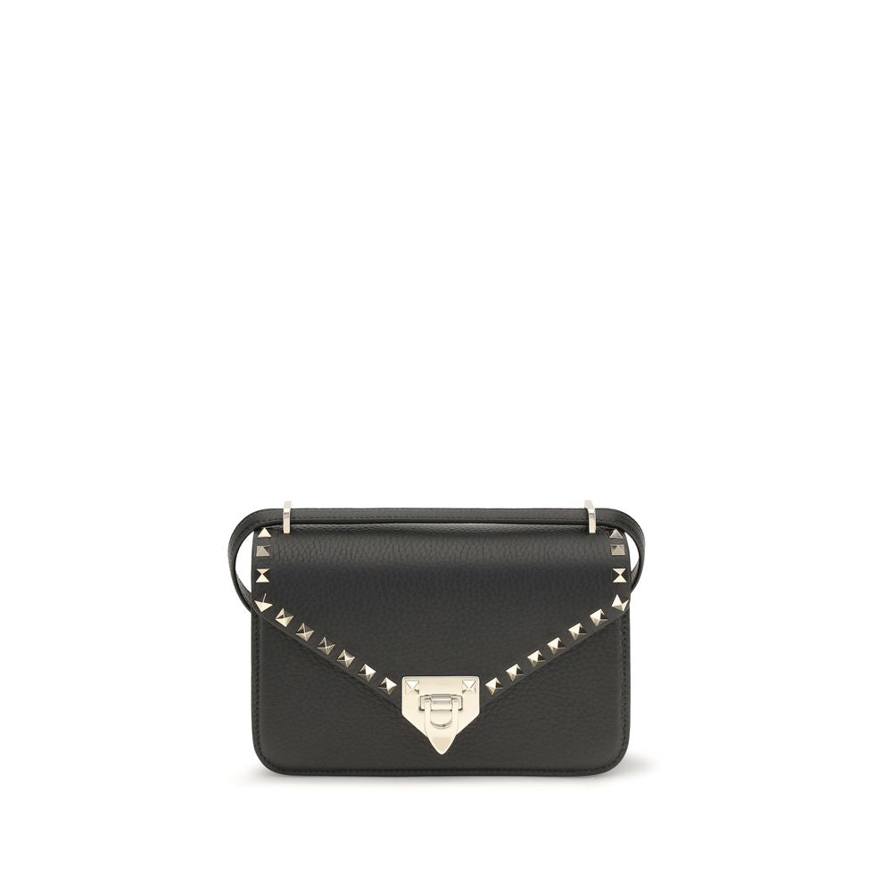 Valentino Garavani Black Calf Leather Bos Taurus Shoulder Bag Valentino Garavani Xosier