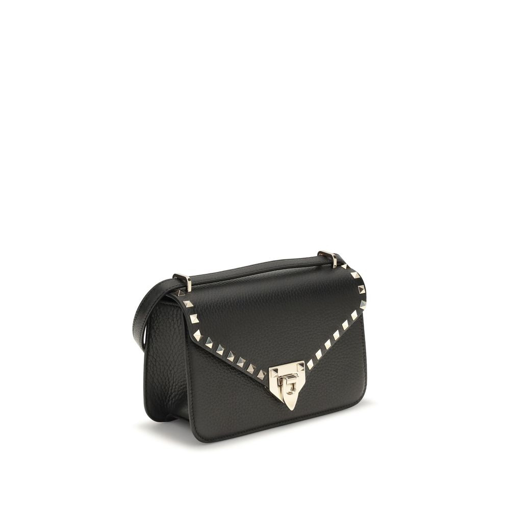 Valentino Garavani Black Calf Leather Bos Taurus Shoulder Bag Valentino Garavani Xosier
