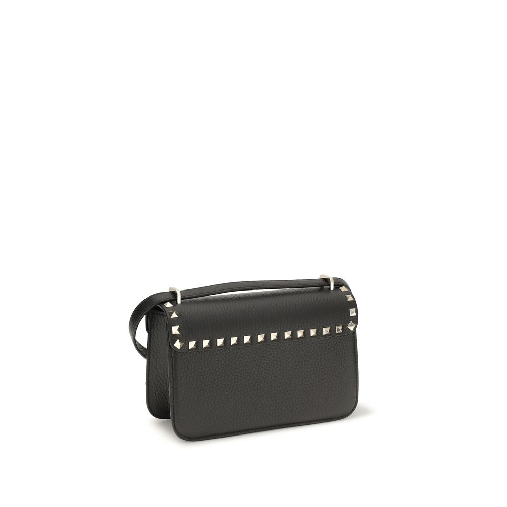 Valentino Garavani Black Calf Leather Bos Taurus Shoulder Bag Valentino Garavani Xosier
