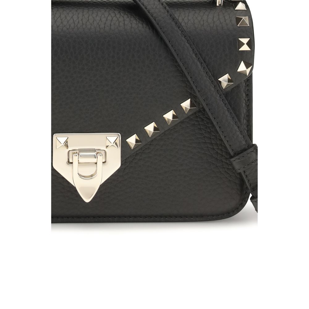 Valentino Garavani Black Calf Leather Bos Taurus Shoulder Bag Valentino Garavani Xosier