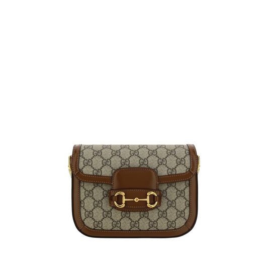 Brown Polyethylene Shoulder Bag