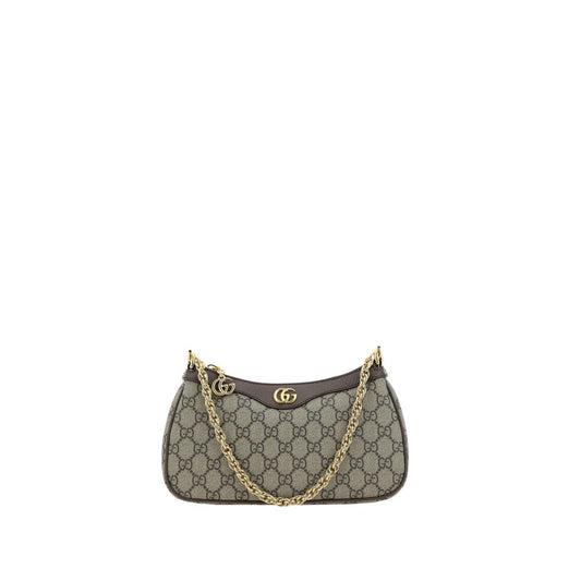 Brown Cotton Shoulder Bag