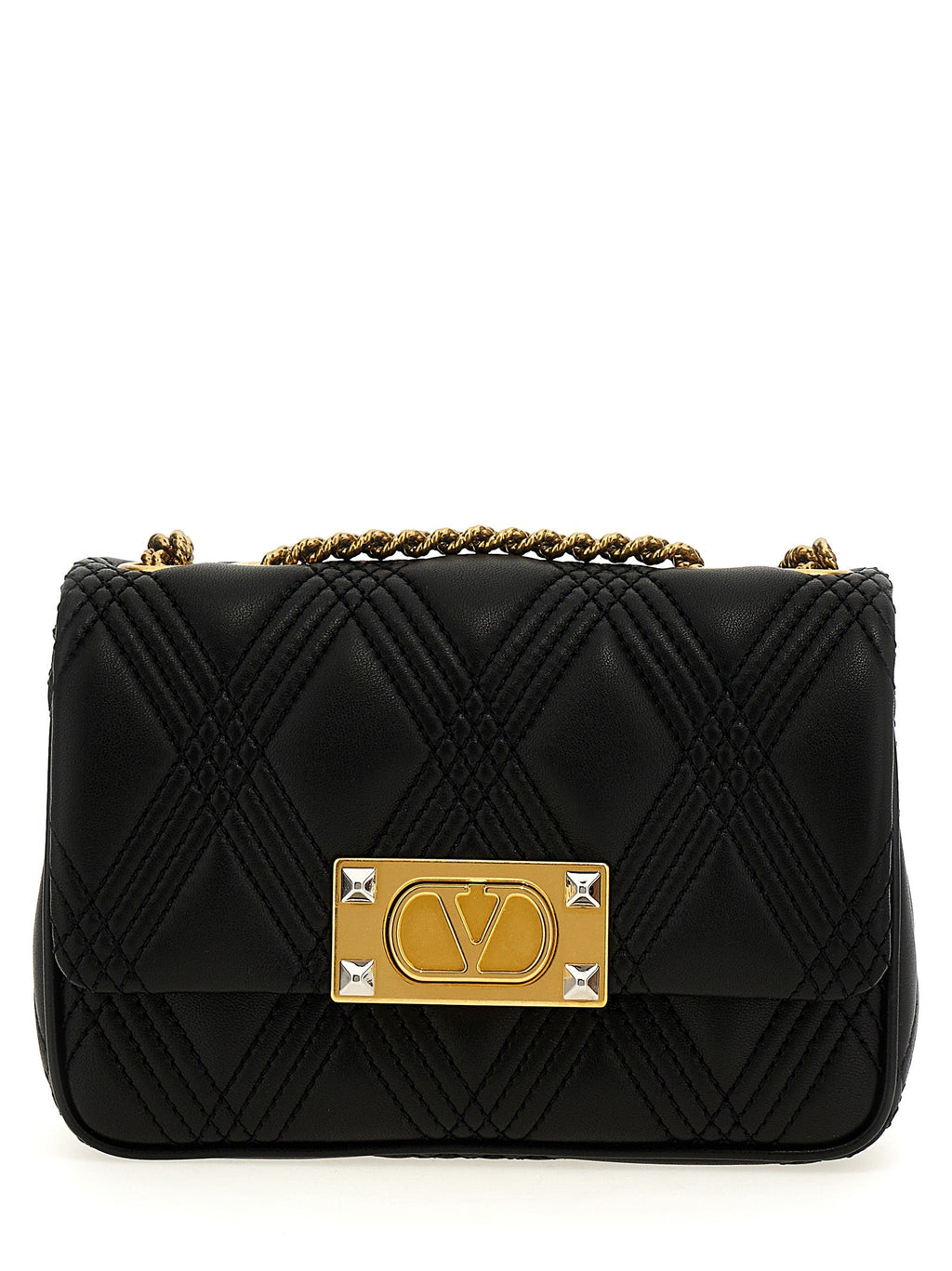 Valentino Garavani Black Lamb Leather Shoulder Bag Valentino Garavani Xosier