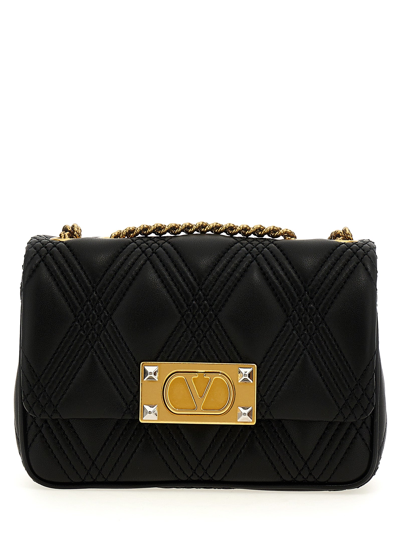 Valentino Garavani Black Lamb Leather Shoulder Bag Valentino Garavani Xosier