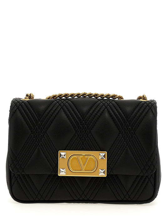 Valentino Garavani Black Lamb Leather Shoulder Bag Valentino Garavani Xosier