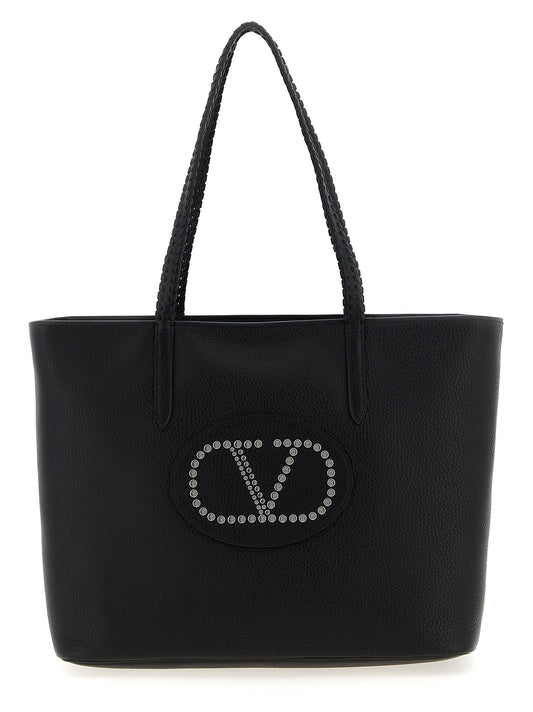 Valentino Garavani Black Calfskin Tote Bag Valentino Garavani Xosier